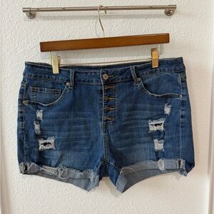 Distressed Denim Women's Shorts